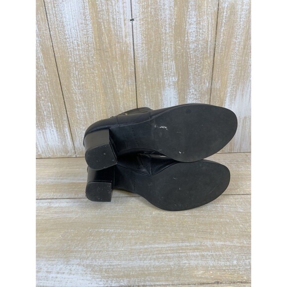 Cole Haan Rhinecliff Black Pebbled Leather Bootie Women’s 7.5 Ankle Boot Heel - Picture 10 of 12